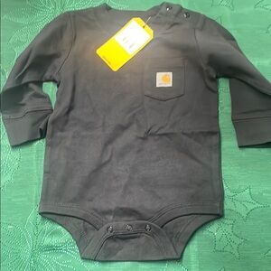 NWT Carhartt Baby Long Sleeve Onesie - Black size 6 mo
